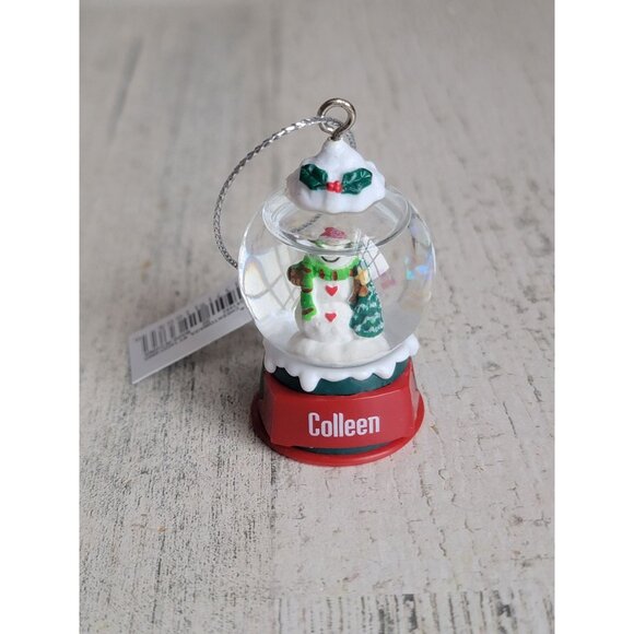 Mini snowglobe Colleen snowman ornament Xmas - Picture 1 of 7